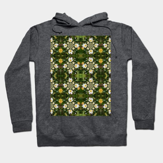 Magic Field Summer Grass - Chamomile Flower with Bug - Polarity #1 Hoodie by GrandTartaria